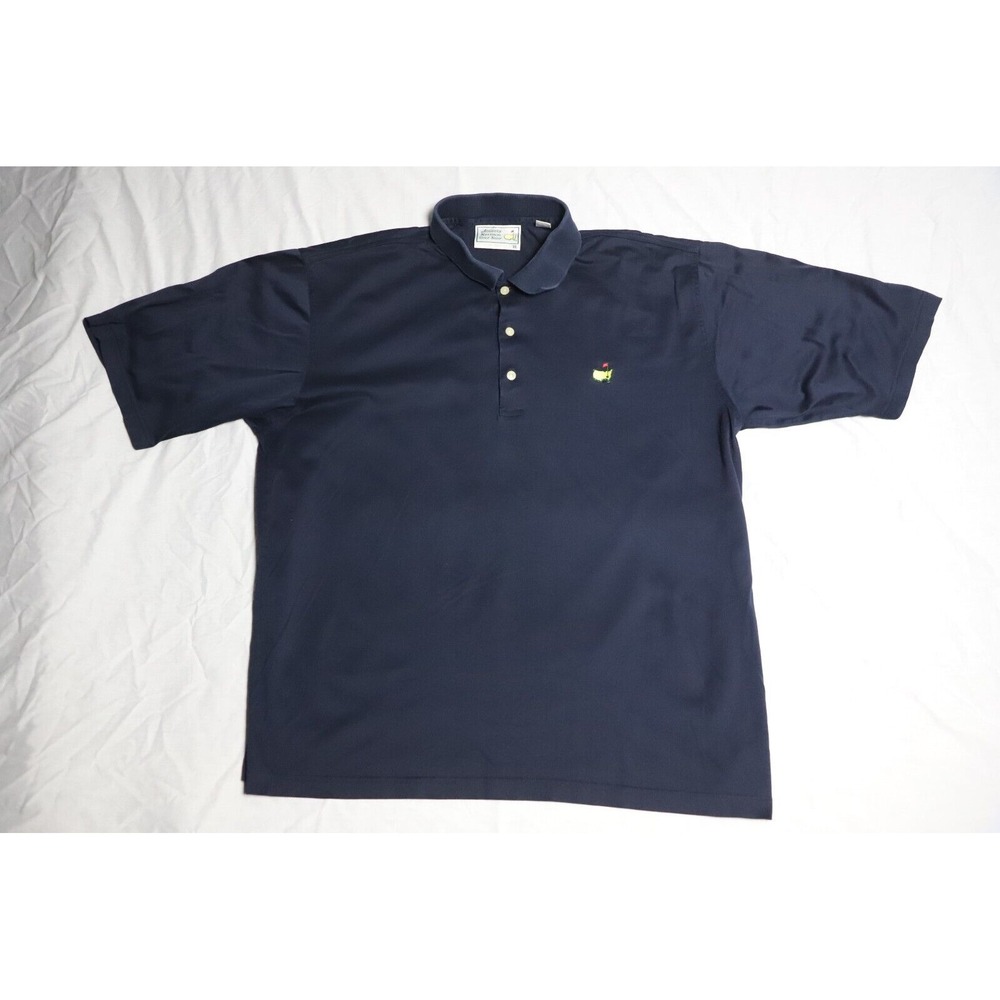 Augusta National Golf Masters Polo Shirt Mens XL Navy Embroidered Logo